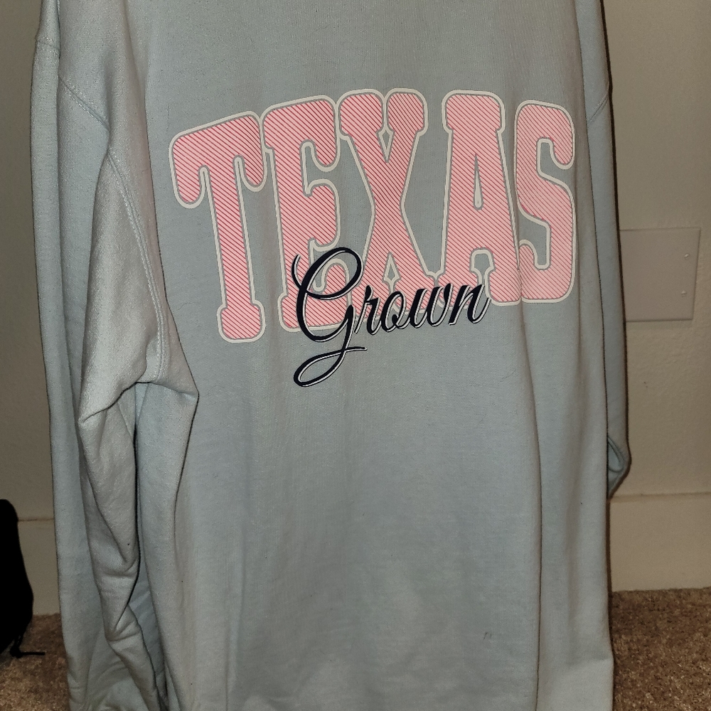 Blue and Pink Texas Grown Sweatshirt